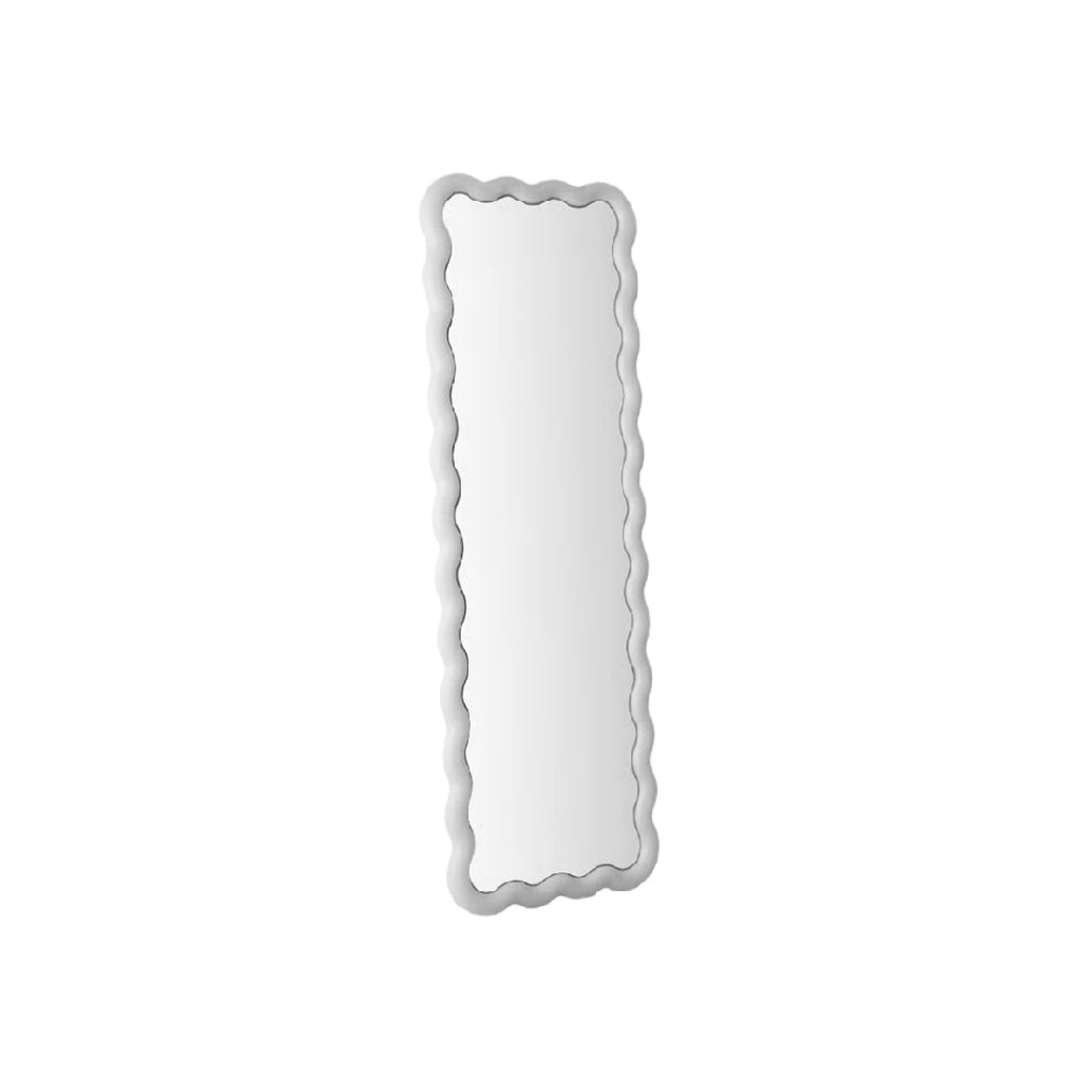 Title: Elegant Scalloped Edge Wall Mirror - Full-Length Decorative Mirror