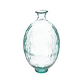 Elegant Ribbed Clear Glass Vase - Unique Decorative Centerpiece