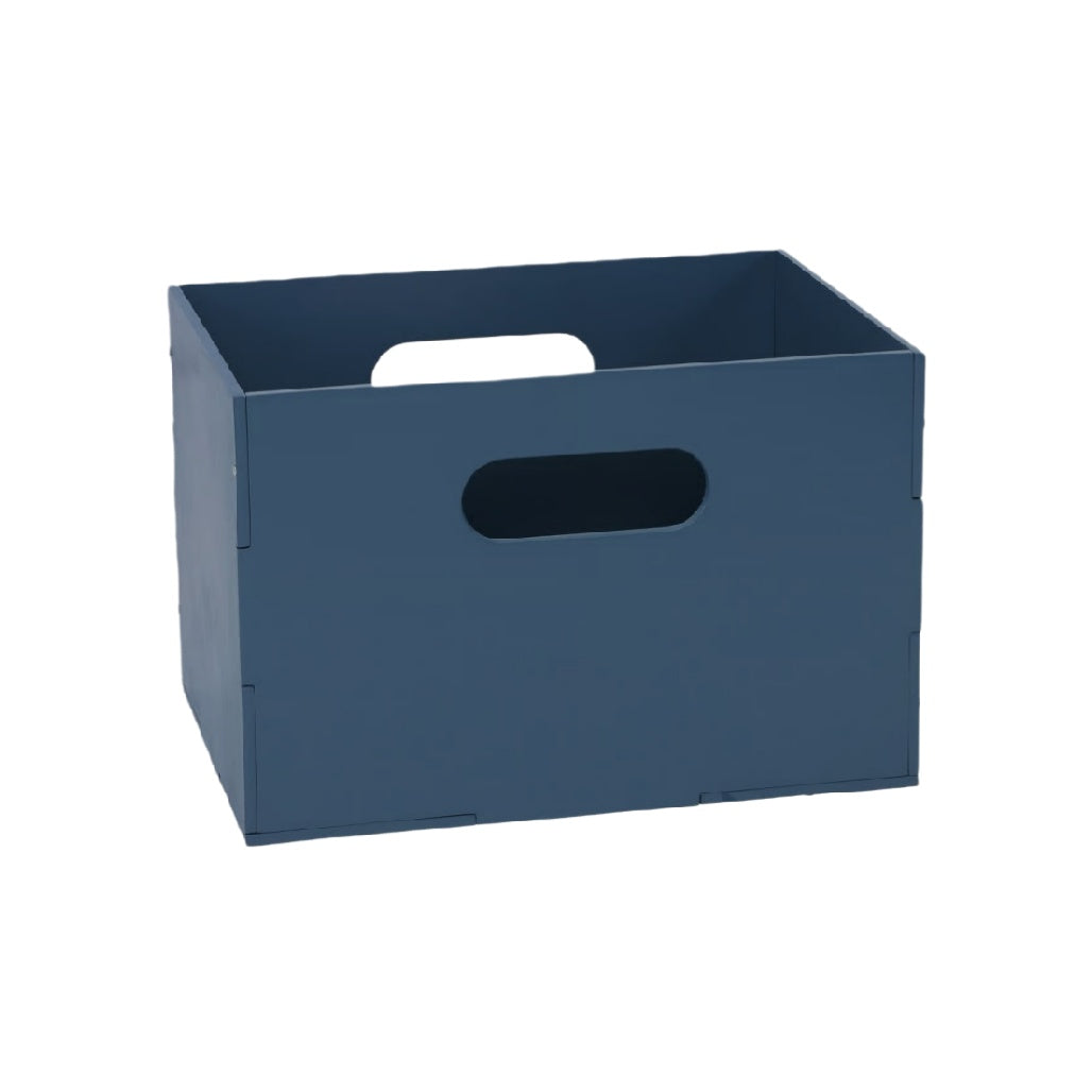 Sturdy Navy Blue Storage Bin with Handles - Ideal for Organization and Storage Solutions