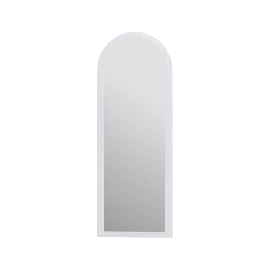 Arched Full-Length Mirror with White Frame - Elegant and Stylish Home Décor